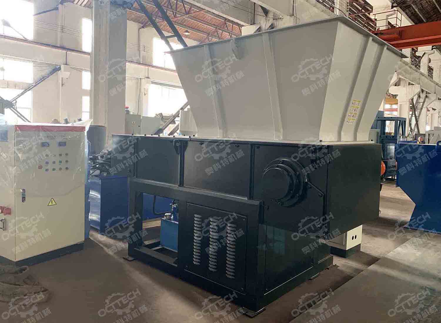 Single shaft shredder recycling pe pp film bags