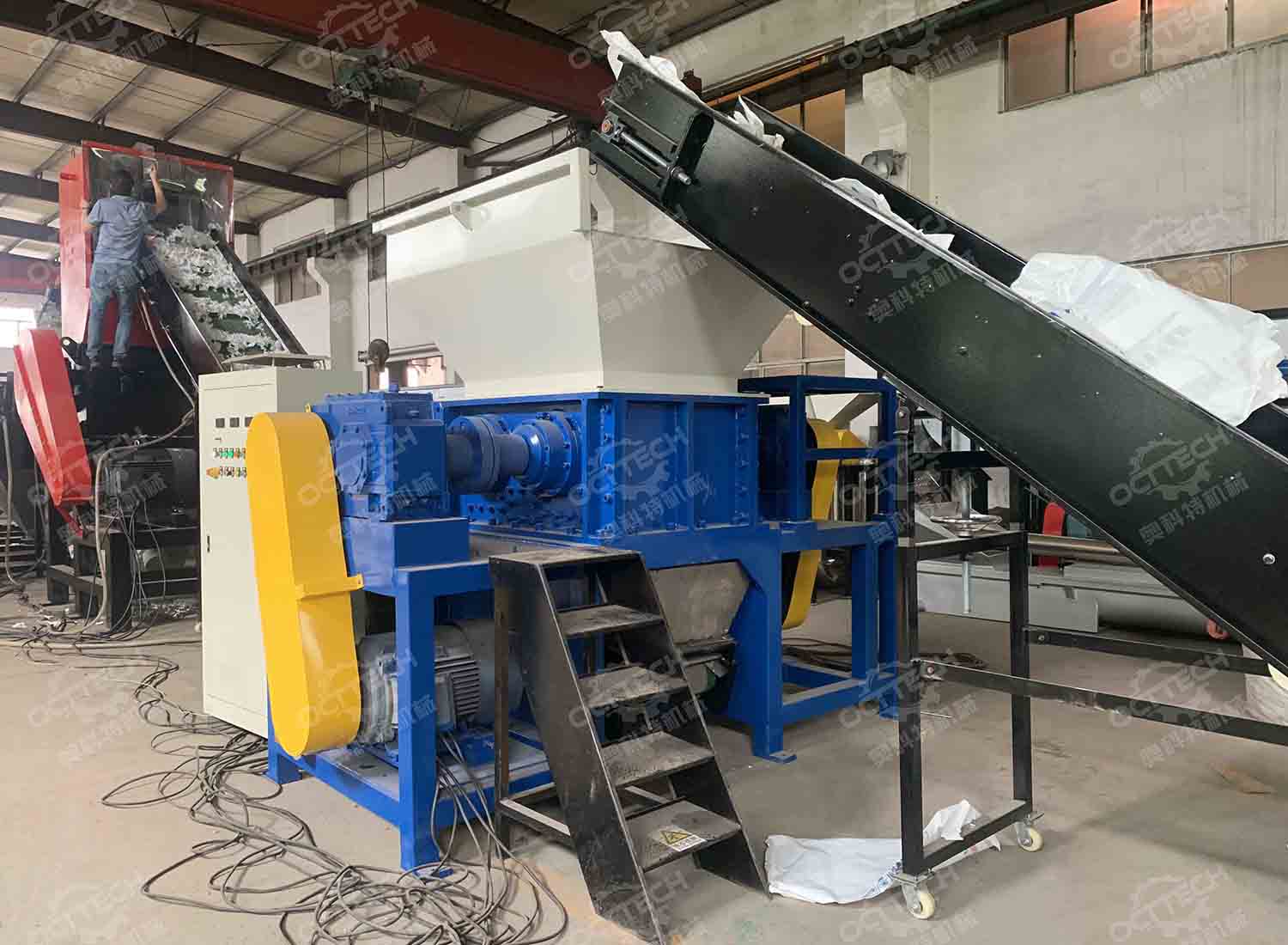 Double Single-shaft shredder machine
