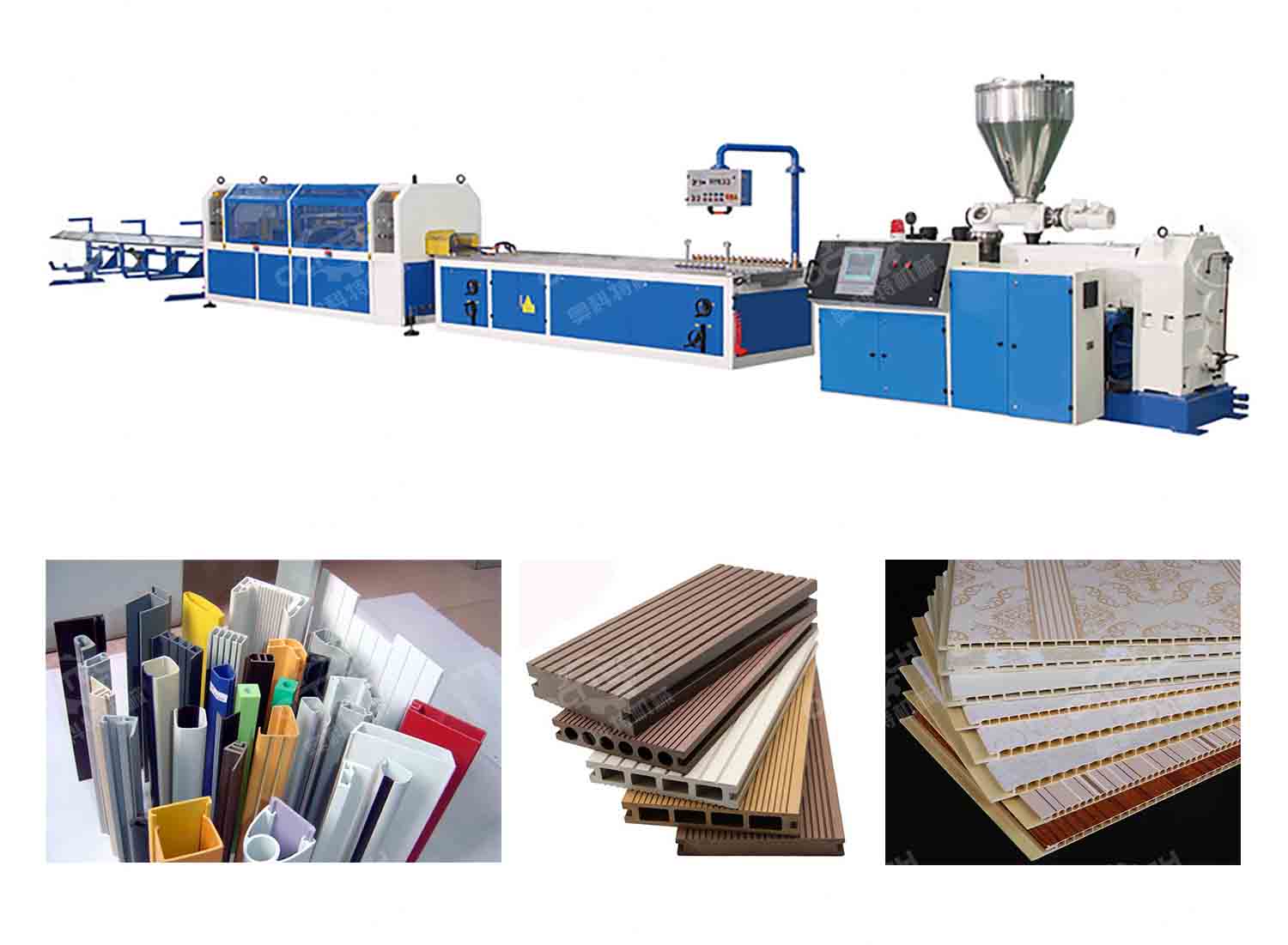 PVC WPC PE PP profile extrusion machine