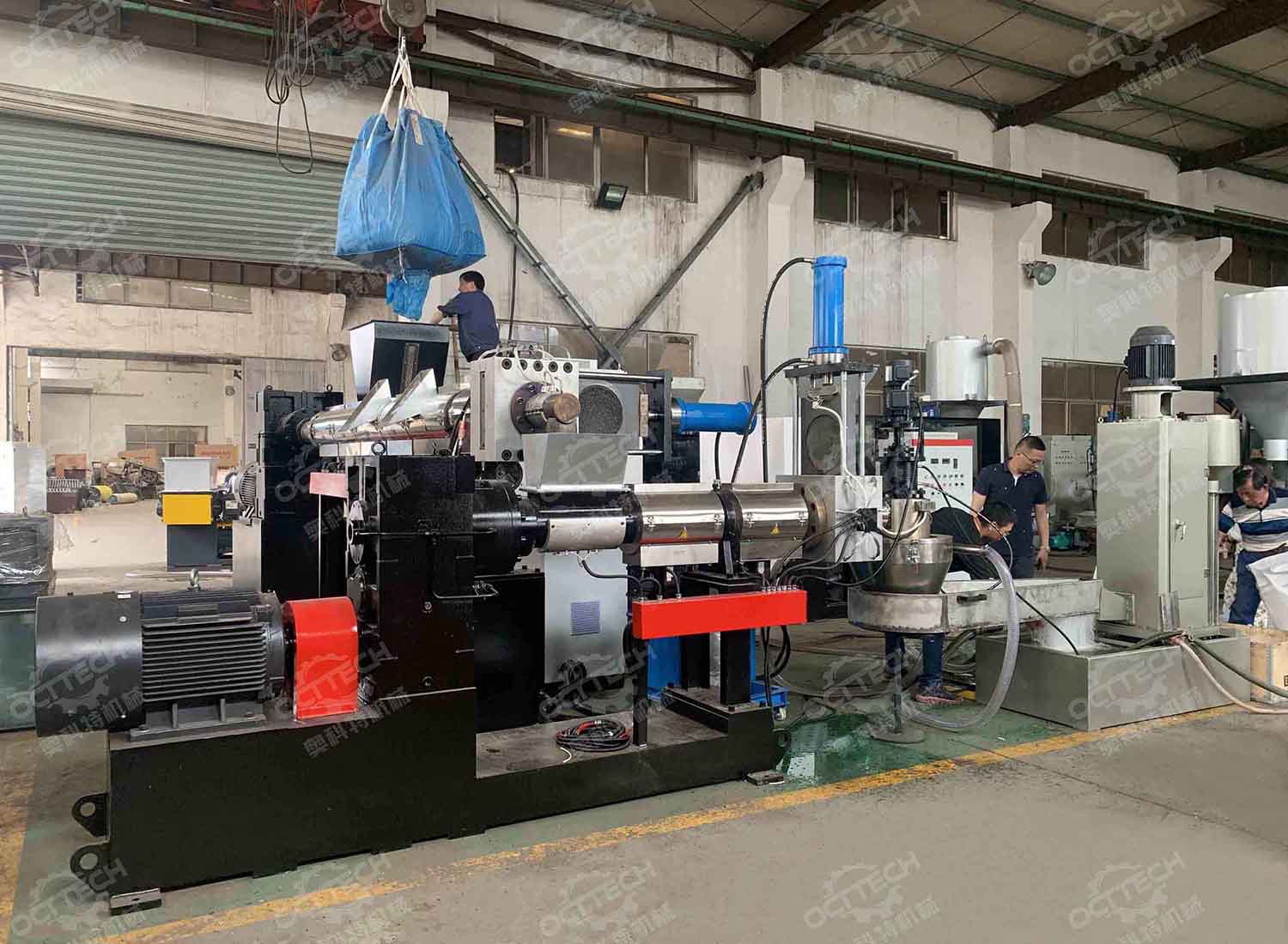 SJ double stage pelletizer machine recycling pe pp flakes