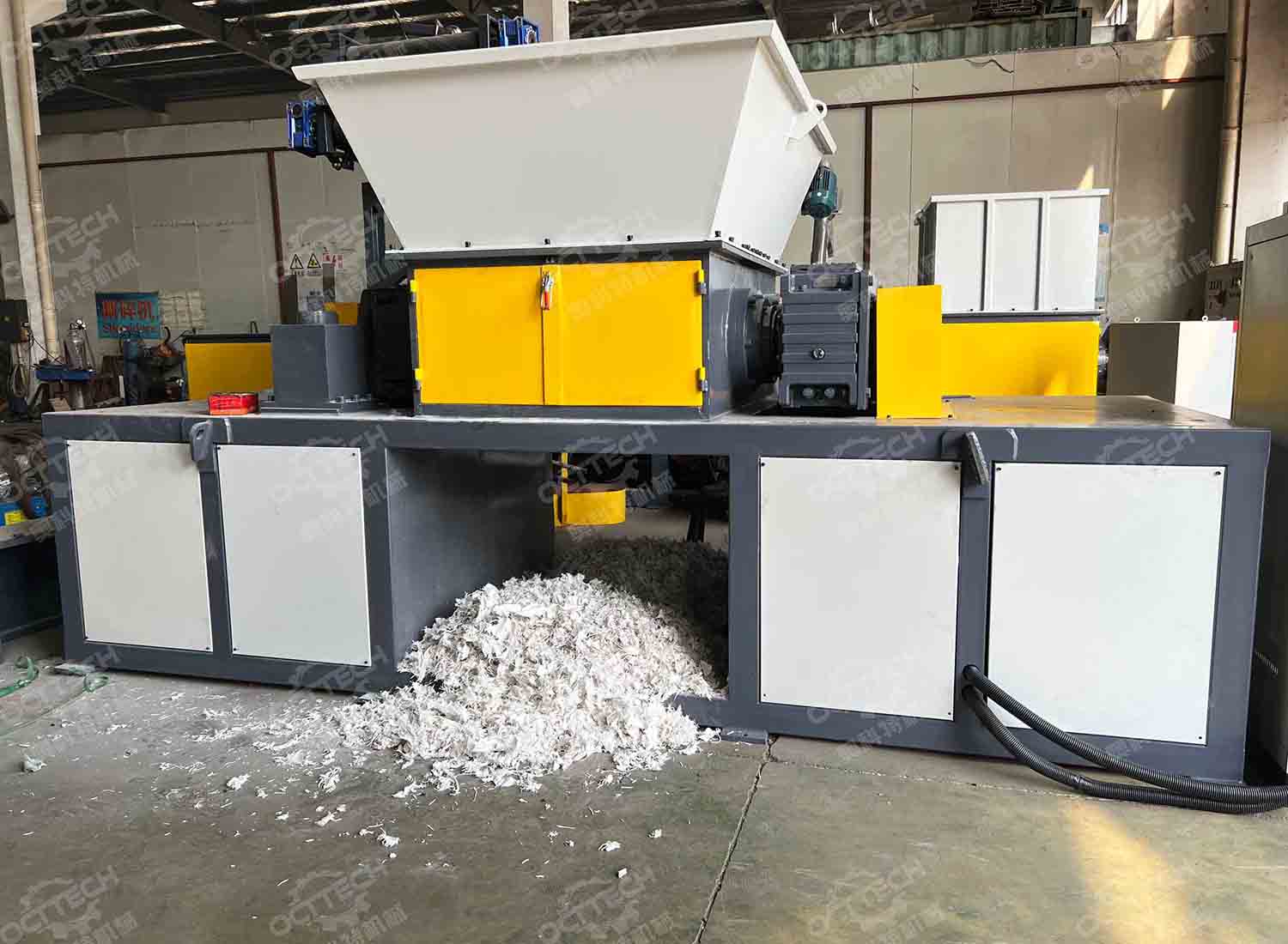 Double single shaft shredder recycling pp bags