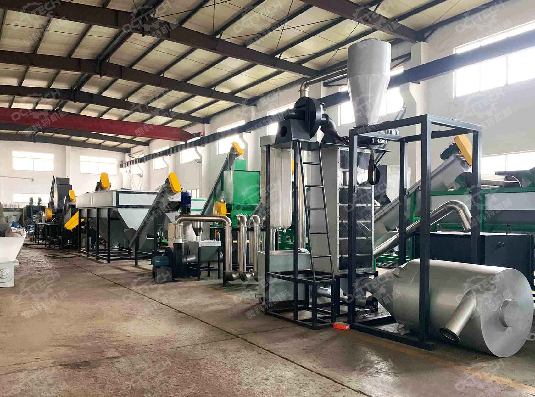 500kgh HDPE PP Bottle barrel washing recycling line