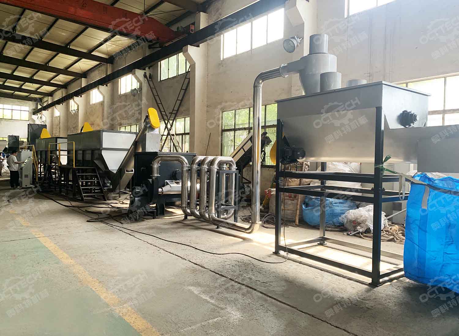 500kgh PE PP film bag washing line testing